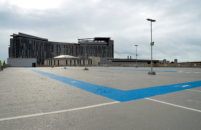 Deck coating systems with anti-slip aggregates can be specified to minimise noise levels. 